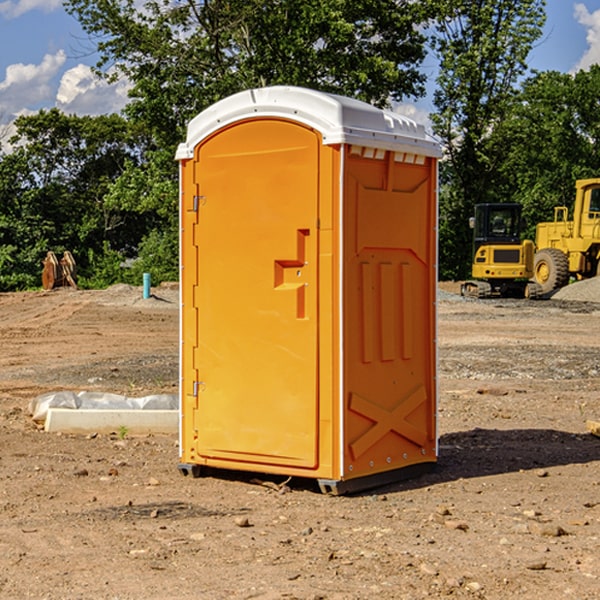 how often are the portable restrooms cleaned and serviced during a rental period in Offerman